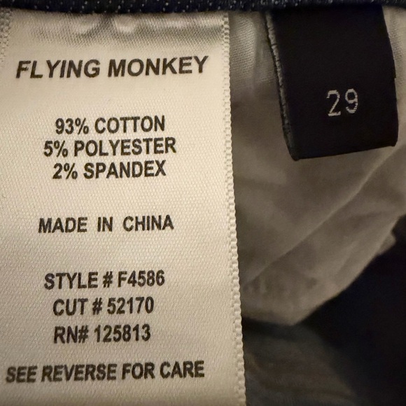 Flying Monkey Distressed Flare Jeans - Blue - Size 29 - Picture 4 of 4